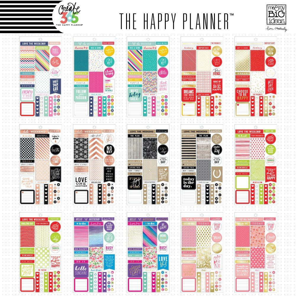 create 365 the happy planner sticker value pack this