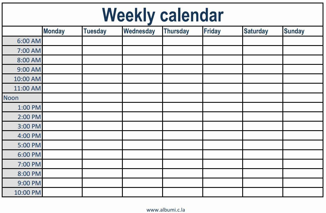Daily Planner Template 2016 Lovely 4 Empty Weekly Blank