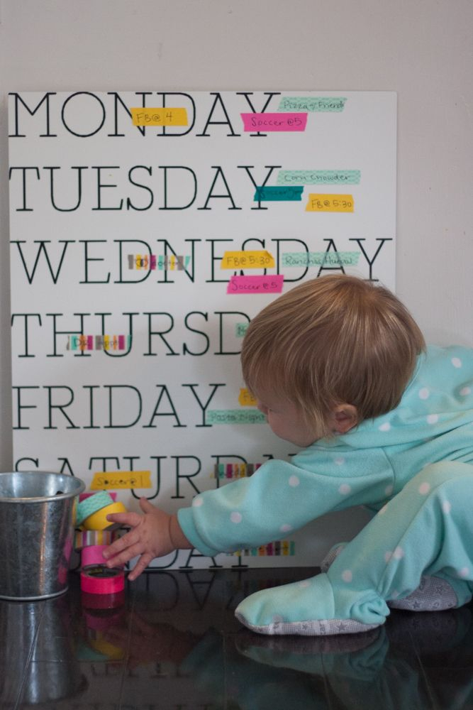 Days Of The Week Wall Calendar Project Nursery