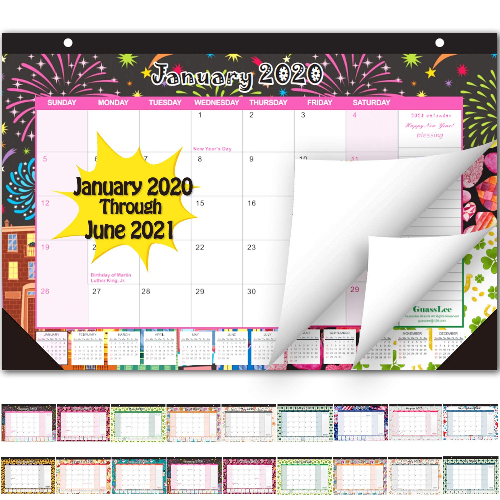 Desk Calendars Calendar 2020 2021 Large Monthly Pages 17 X