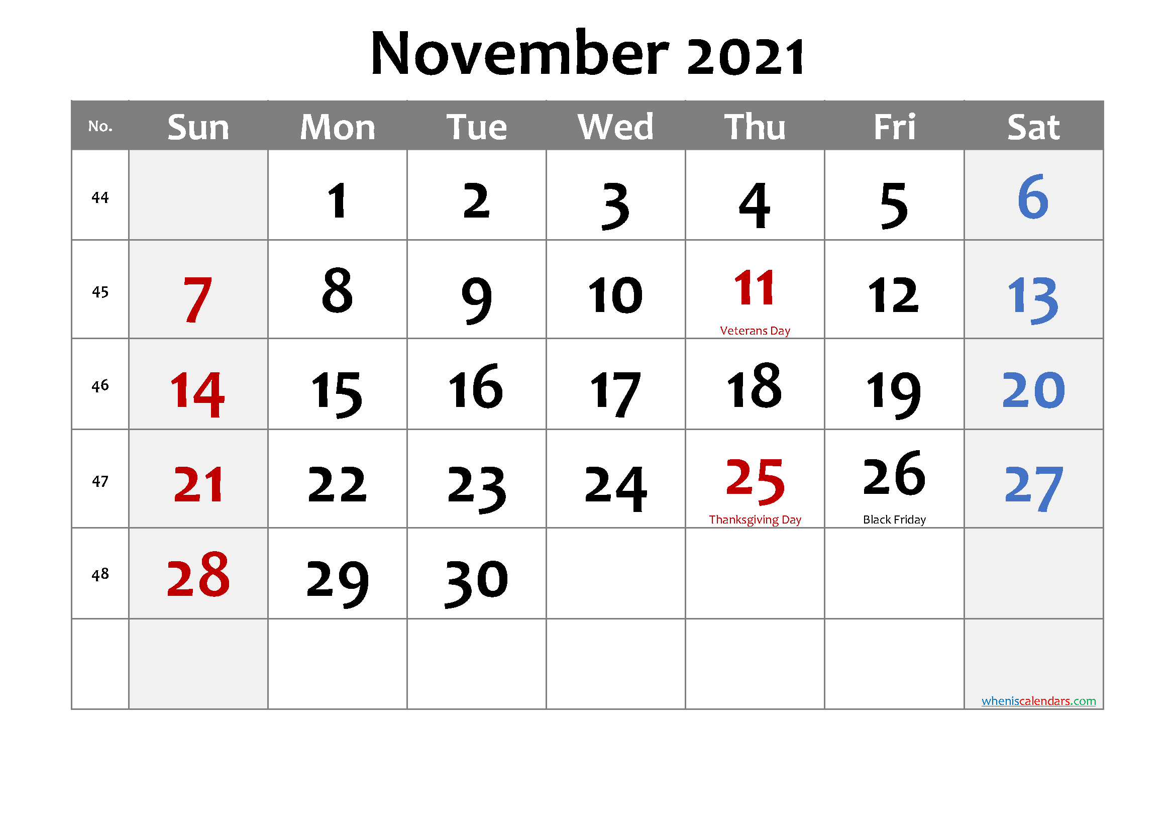Editable November 2021 Calendar Template No Cd21m23 Free
