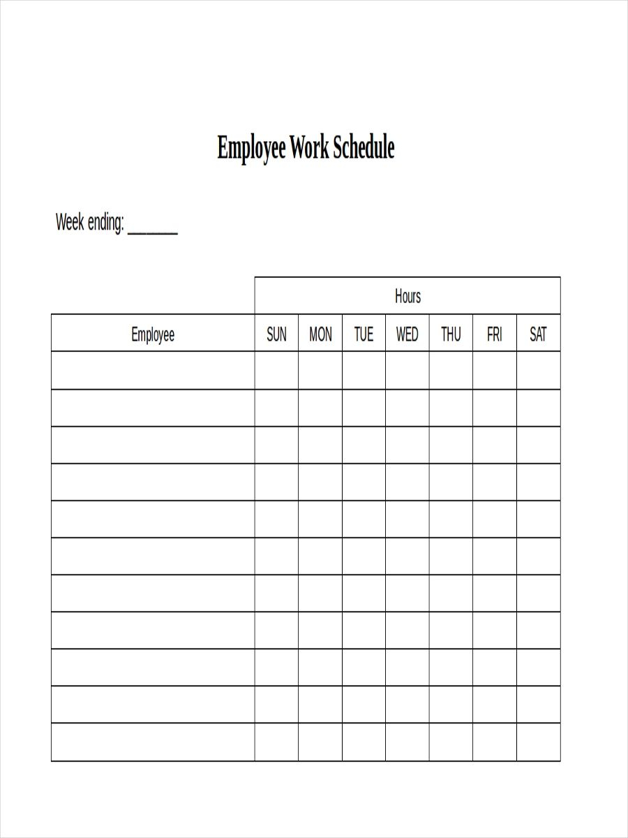 free 7 blank schedule examples &amp; samples in google docs