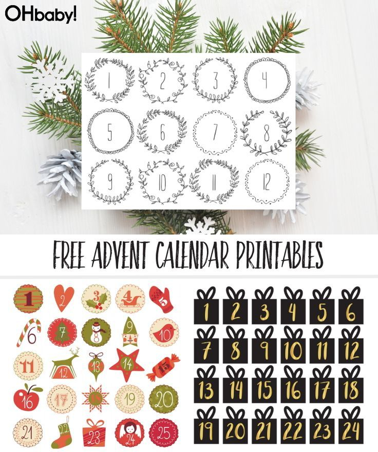 Free Advent Calendar Numbers To Print! | Toddler Calendar