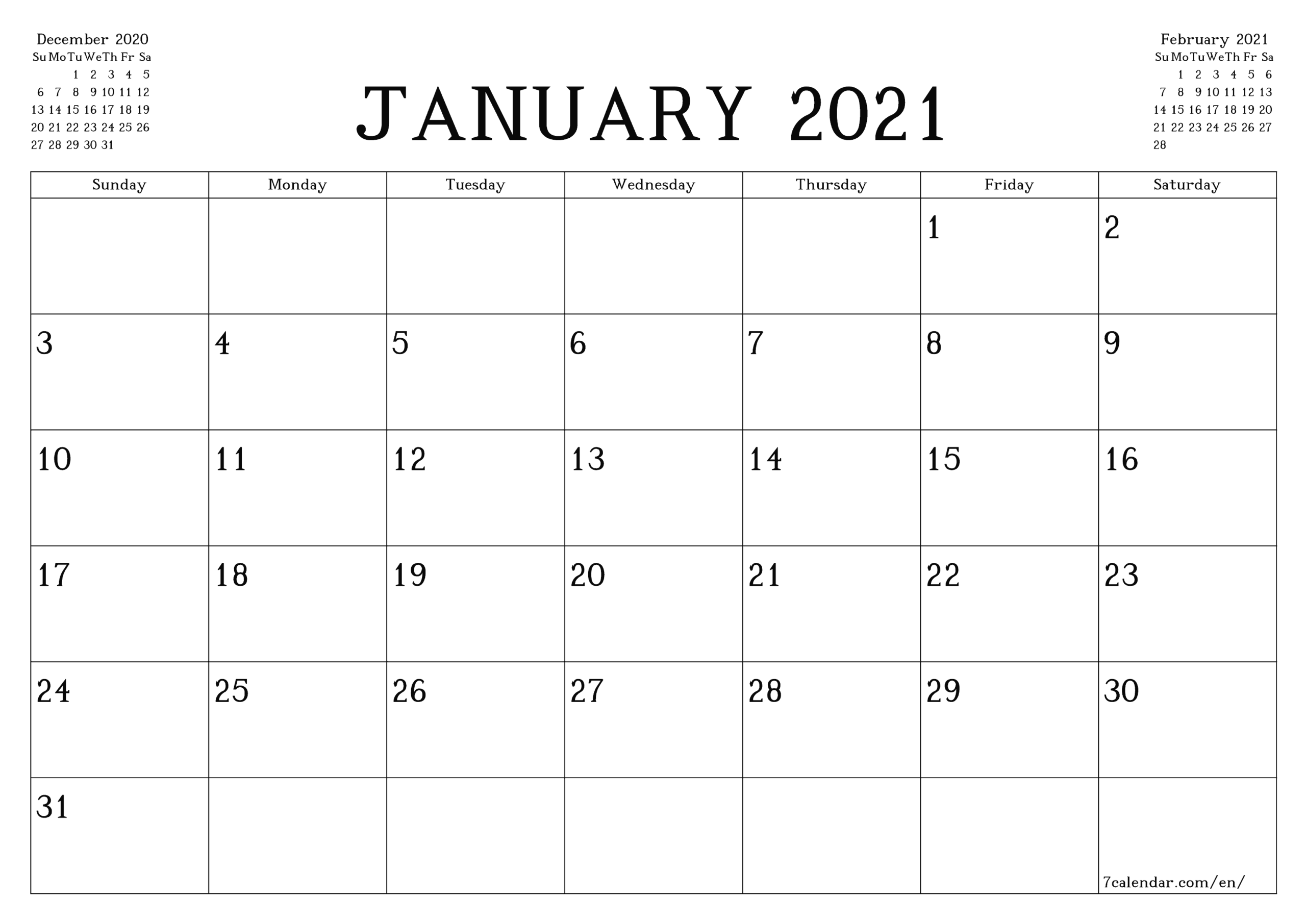 Free Editable Weekly 2021 Calendar Editable 2021