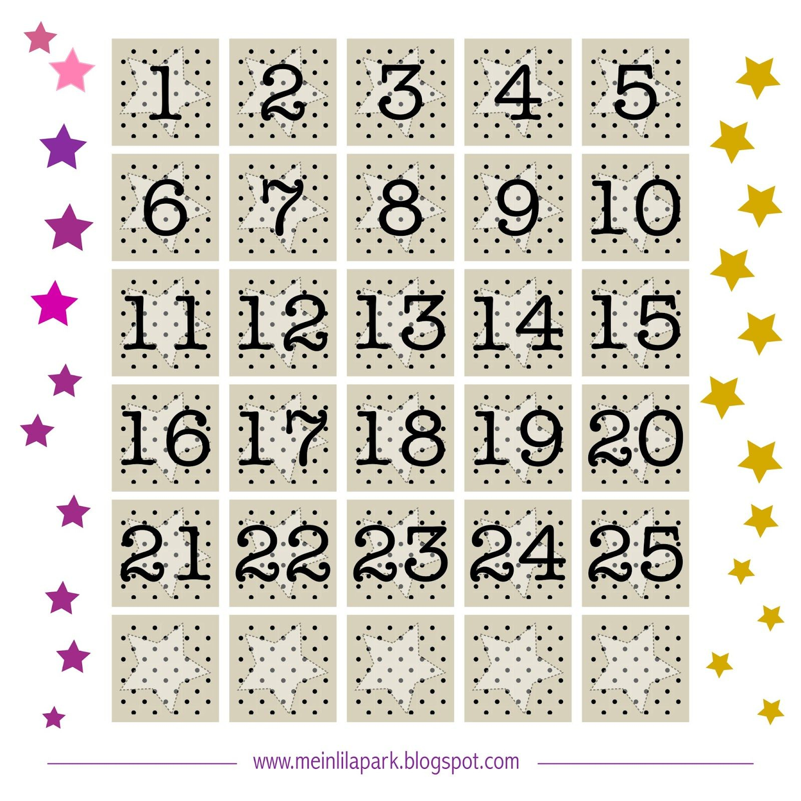 Free Printable Advent Calendar Tags Ausdruckbarer