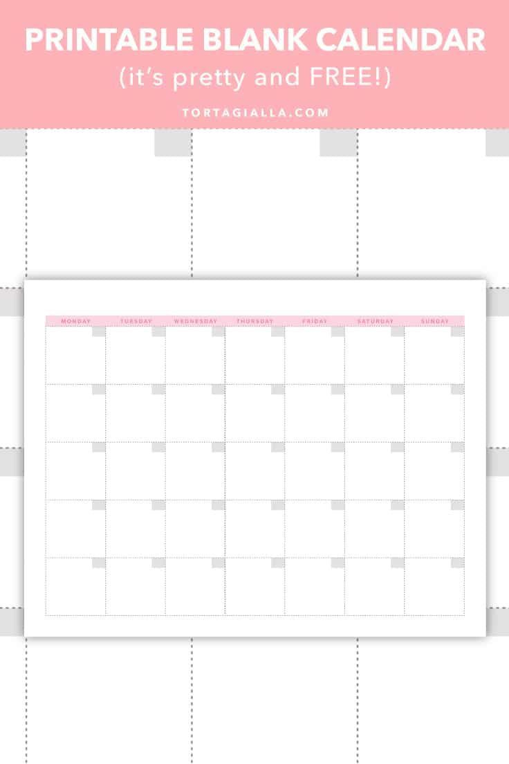 Free Printable Blank Calendar | Printable Blank Calendar