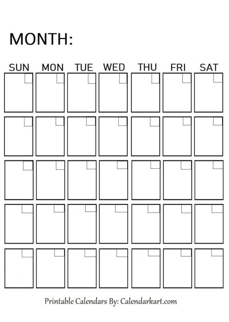Free Printable Blank Calendar Templates 11 Pages