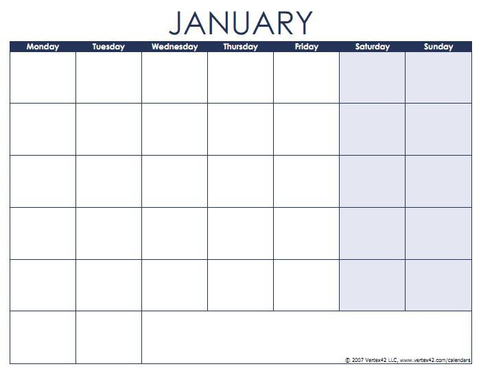 Free Printable Blank Calendars And Templates | Calendar