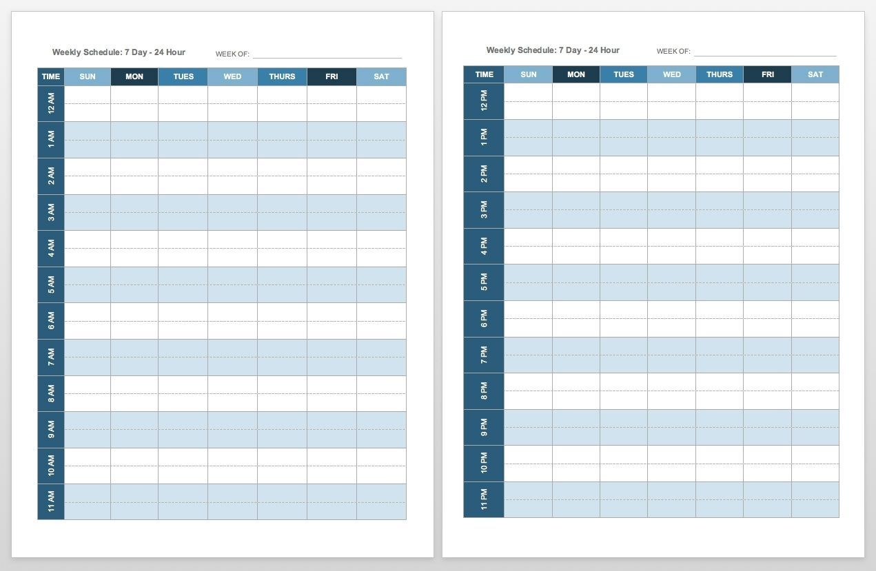 Free Planner One Weeks Per Page Printable Example Calendar Printable