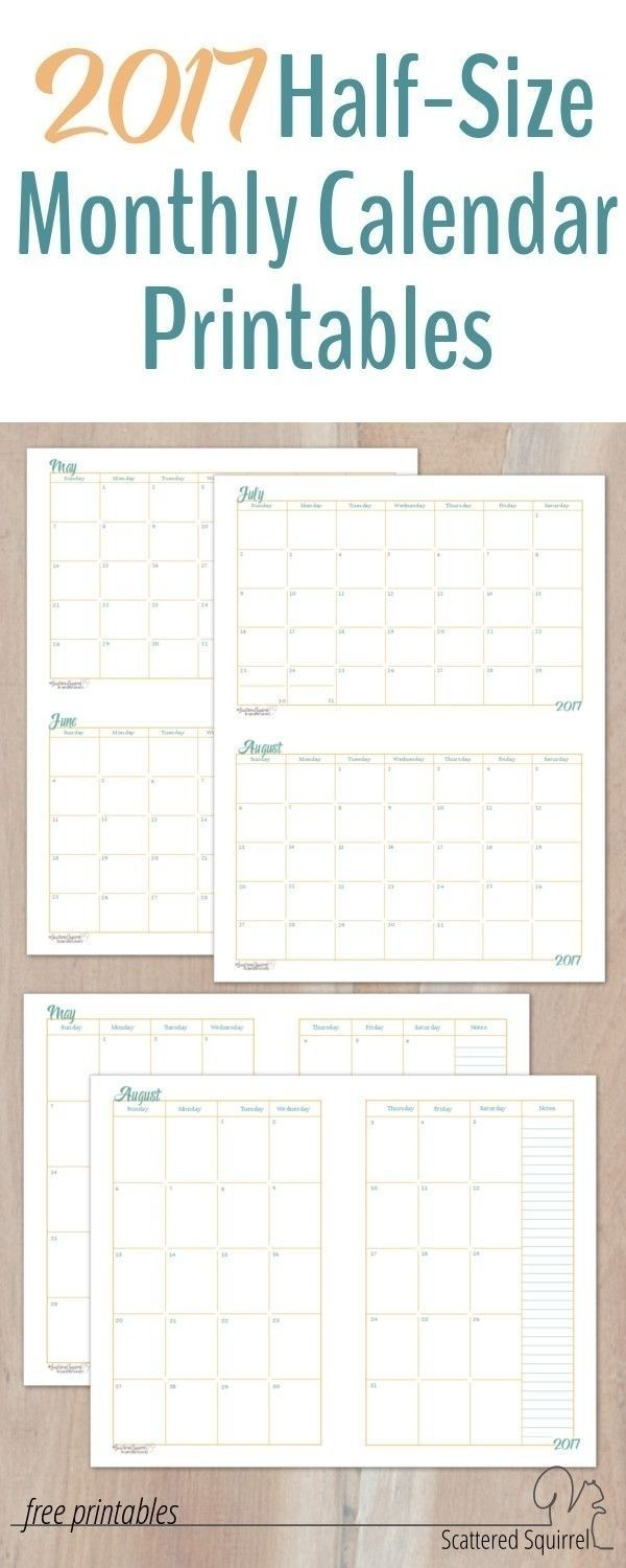 Free Printable Calendar Half Page In 2020 | Calendar