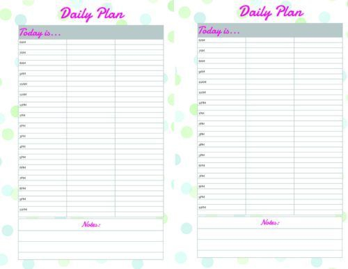 Free Printable Daily Calendar Planner Page | Organize