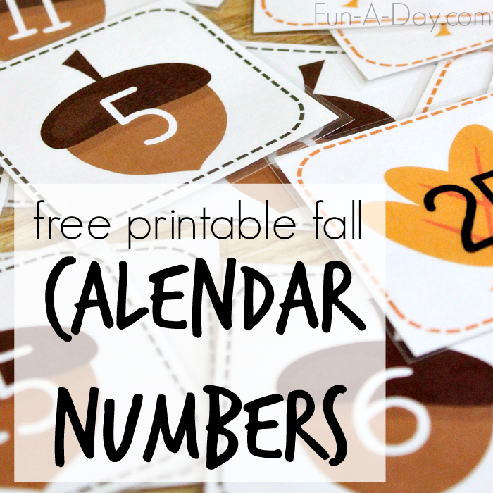 free printable fall calendar numbers | printable calendar