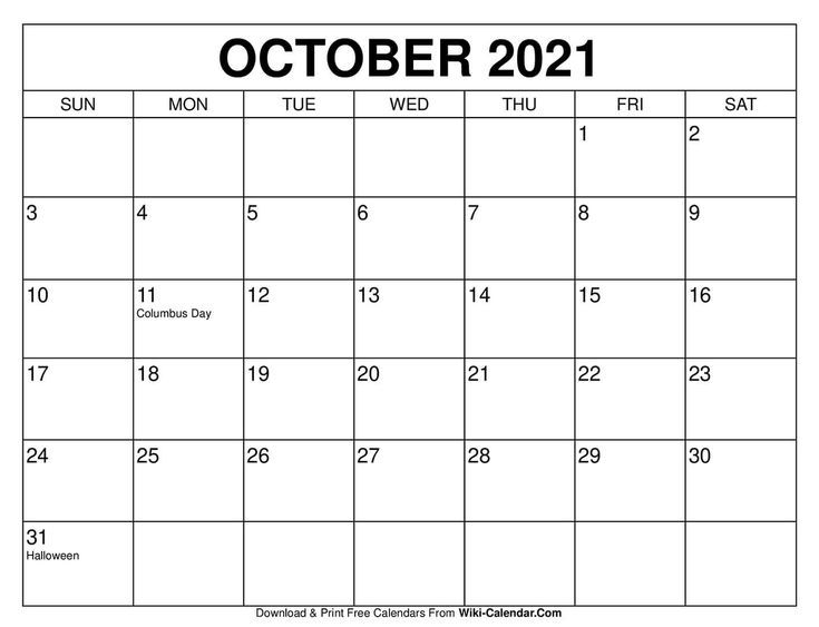 free printable october 2020 calendars in 8 5 x 11