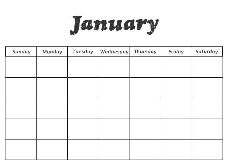 Free Printable Calendar Template For Preschool - Example Calendar Printable