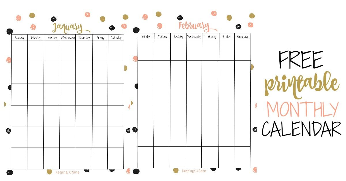 free vertical printable monthly calendar keeping life sane