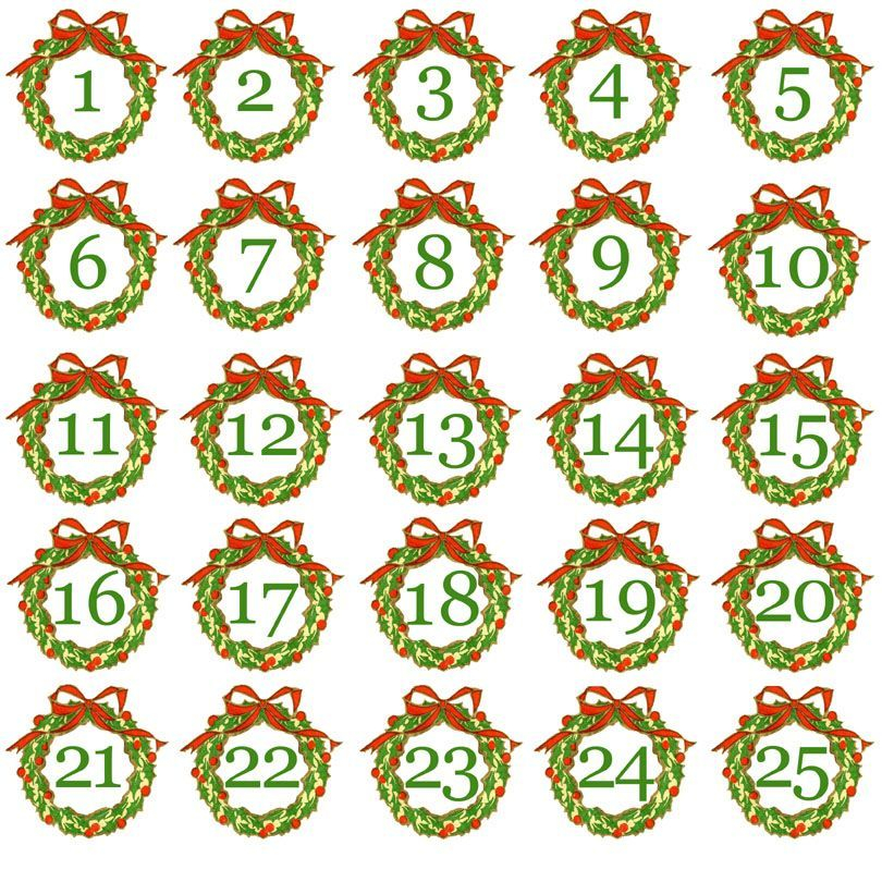 free printable advent calendar numbers | diy advent