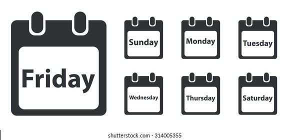 Friday Calendar Images, Stock Photos & Vectors | Shutterstock