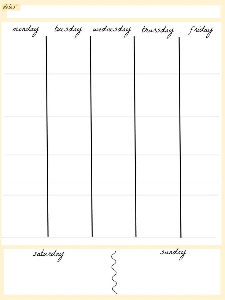 Impressive 5 Week Blank Calendar | Blank Weekly Calendar