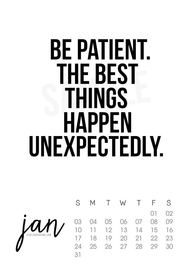 January 2016 Printable Calendar With Inspirational Quote
