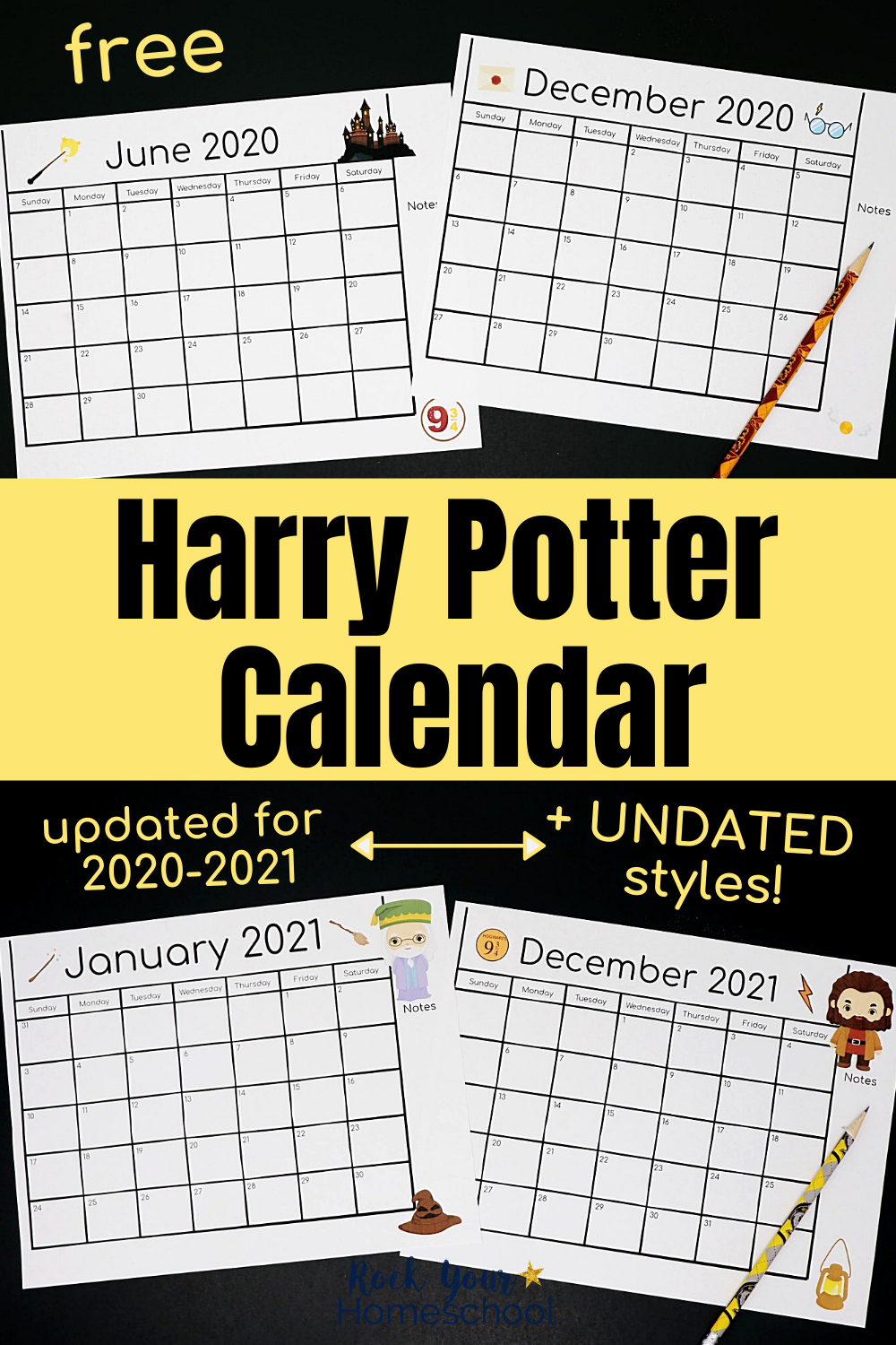 January 2021 Calendar Printable Harry Potter / You Can