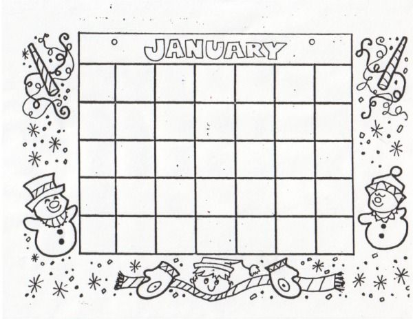 Kat's Almost Purrfect Home: Free Blank Calendars To Color