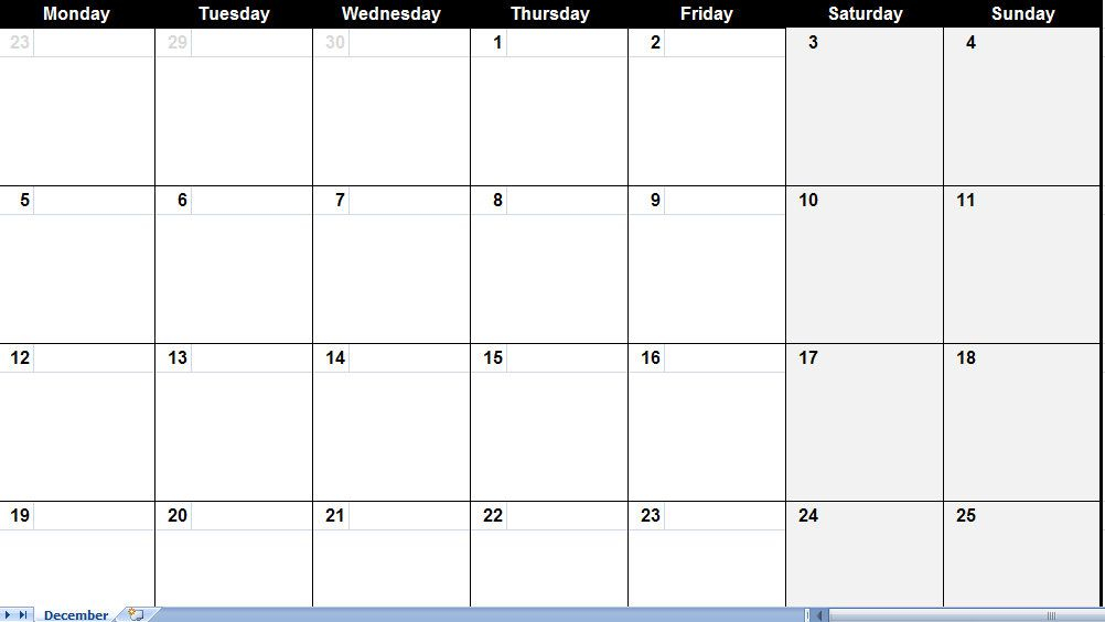 Large Monthly Calendar Printable Year Calendar