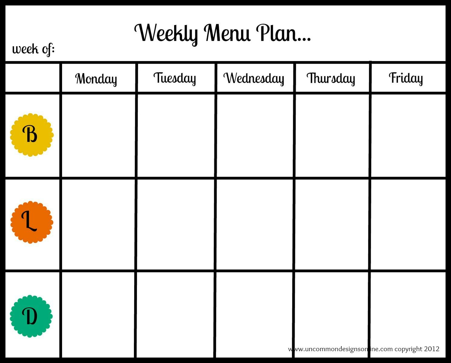 Meal Planning Printables And Tips