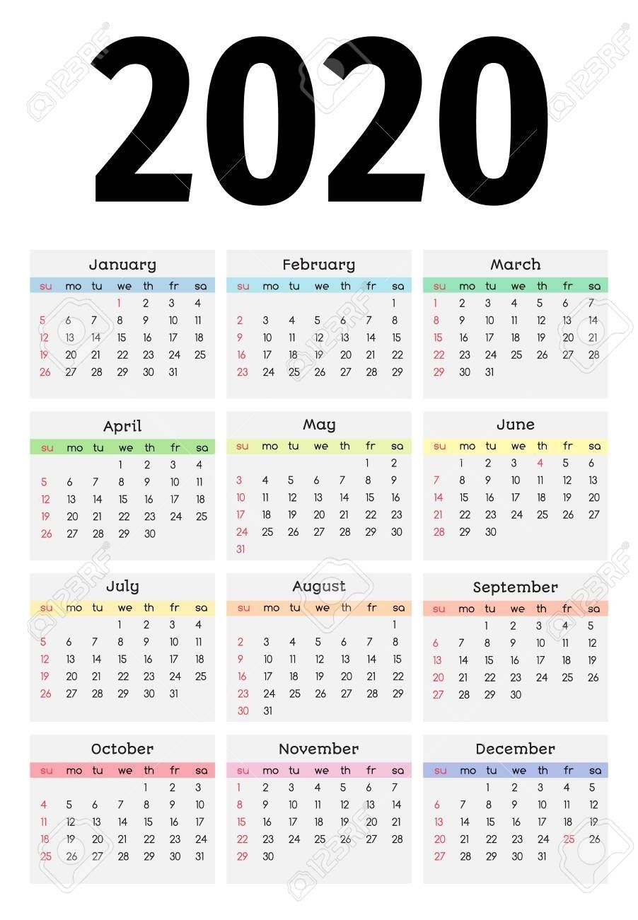 monday sunday 2020 in 2020 | calendar template, 2020