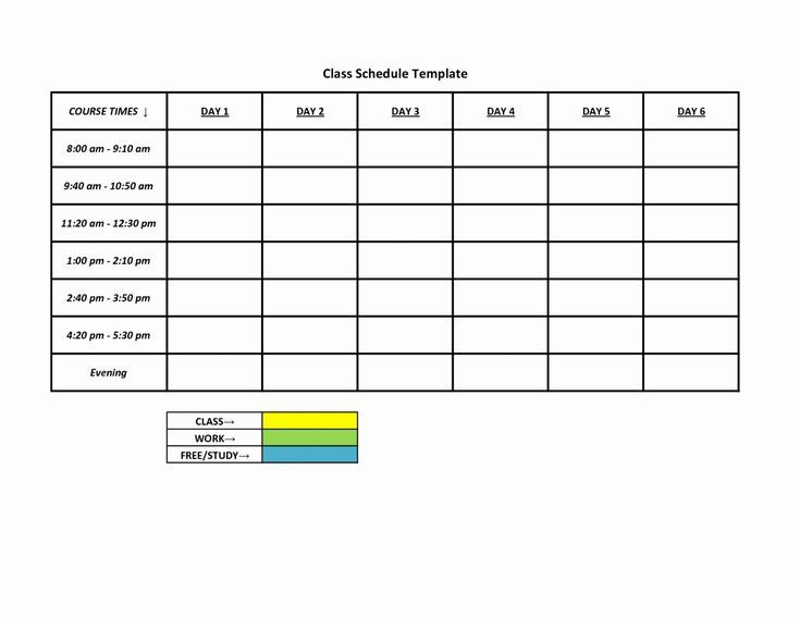 Monday Through Sunday Schedule Template Elegant Monday To