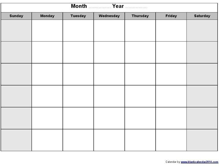 monthly calendar 8 5 x 11 in 2020 | blank monthly calendar