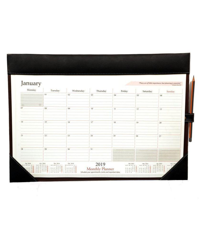 Monthly Desk Pad Calendar, Size 19" X 13"inch 2018 To Dec
