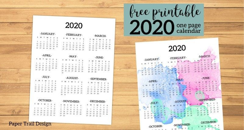 Musings Of An Average Mom: 2020 Year At A Glance Calendars