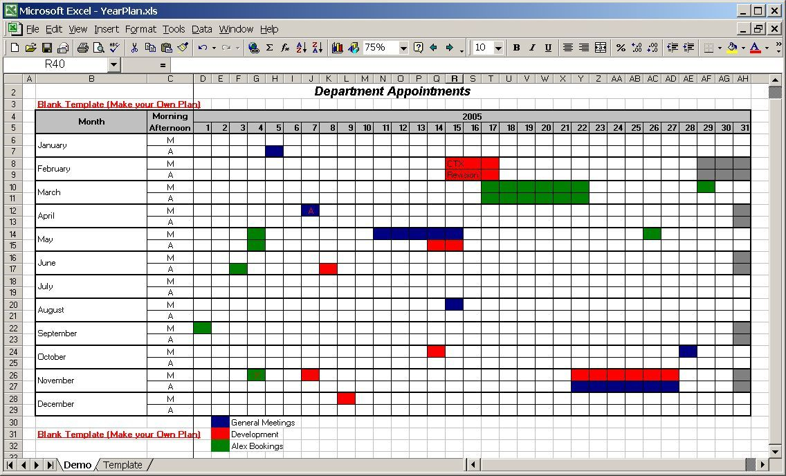 Officehelp Template (00031) Calendar Templates 2005