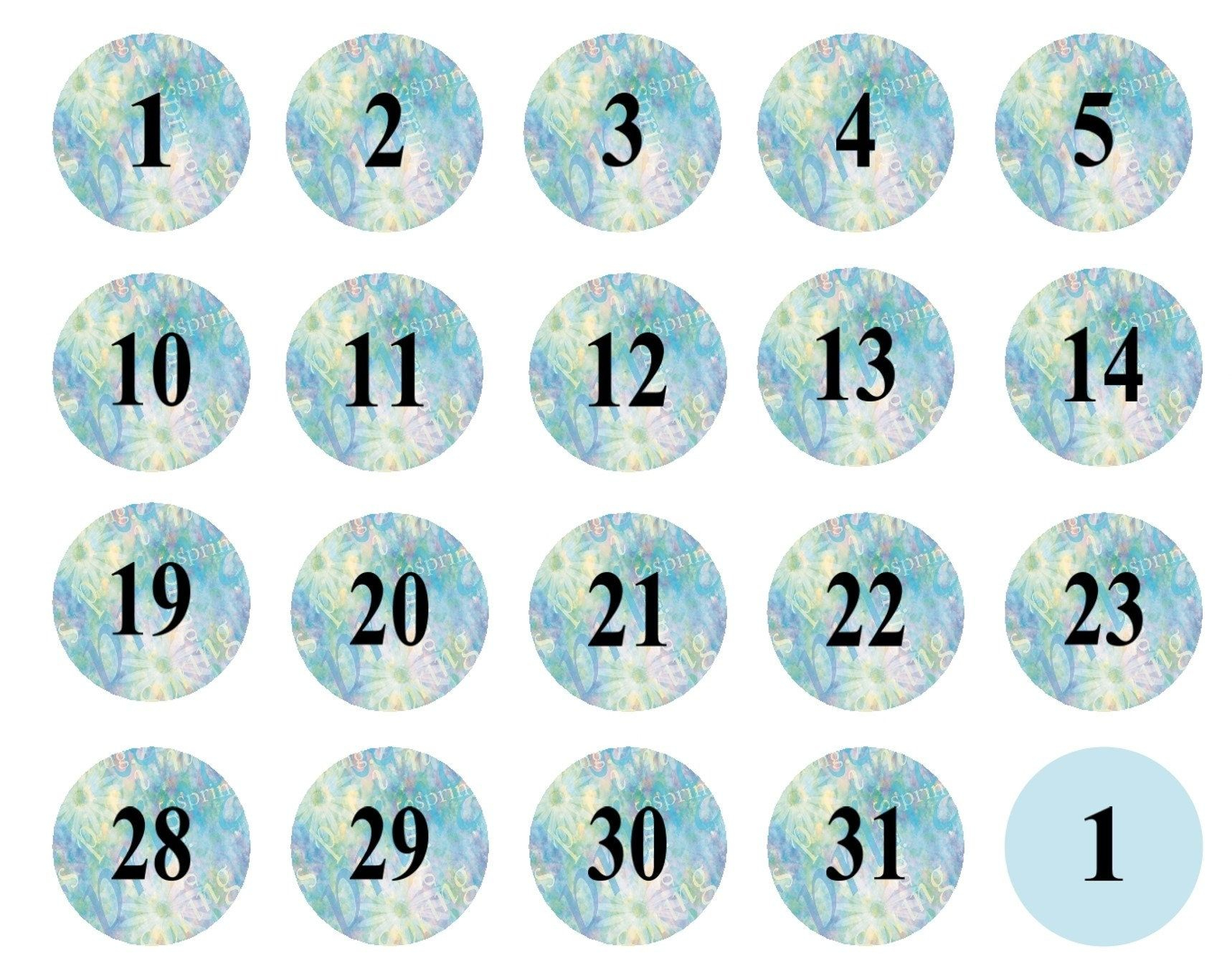 Perpetual Calendar Calendar Magnets Number Magnets | Etsy