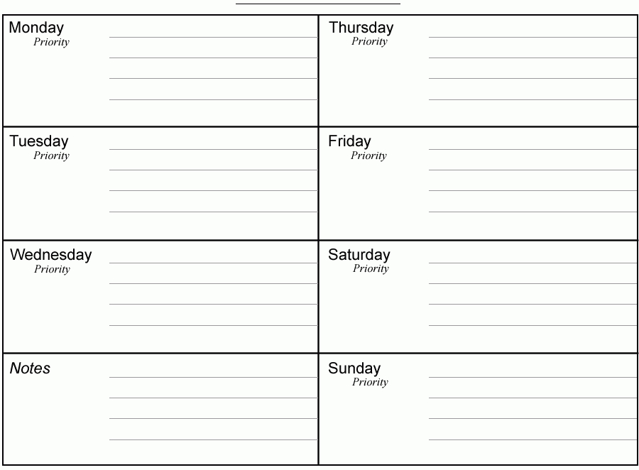Planner | Free Printable Weekly Planners Printable