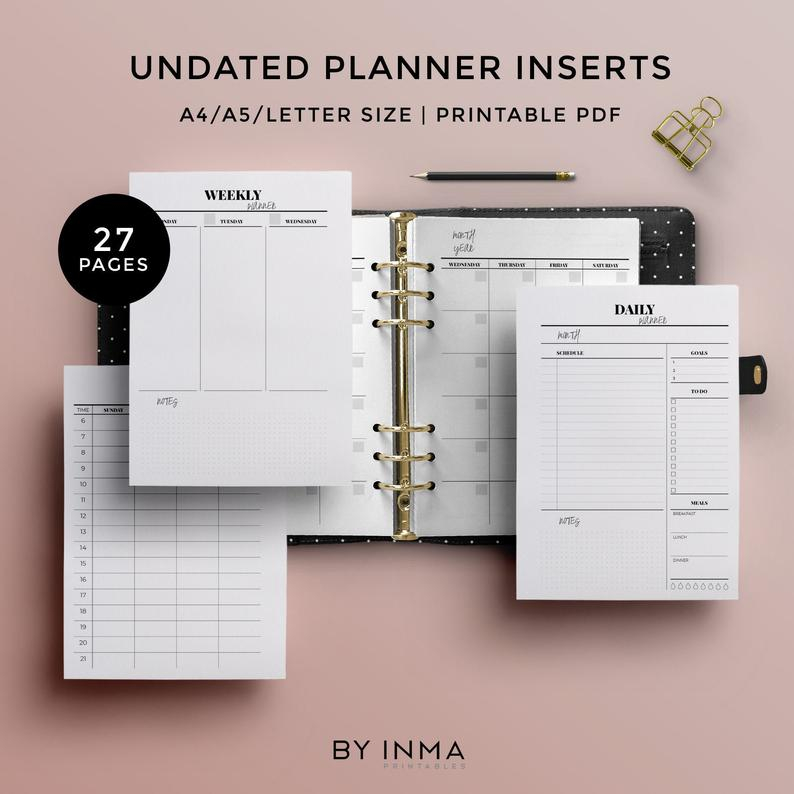 Planner Printable Weekly, Happy Planner Inserts