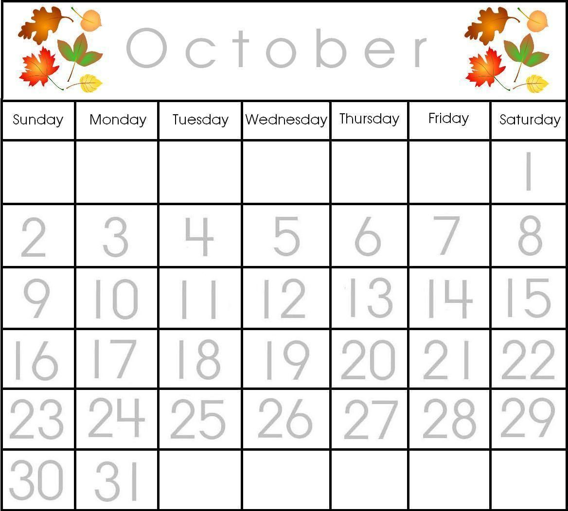 Preschool Printable Calendar Items | Preschool Calendar