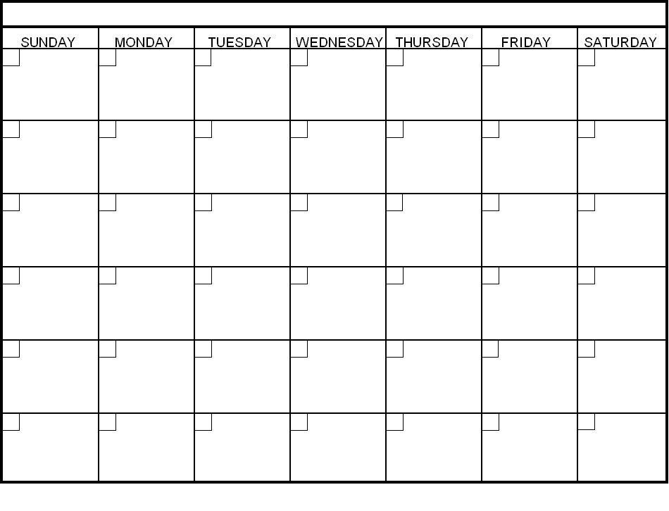 Printable 30 Day Calendar | Blank Calendar Template