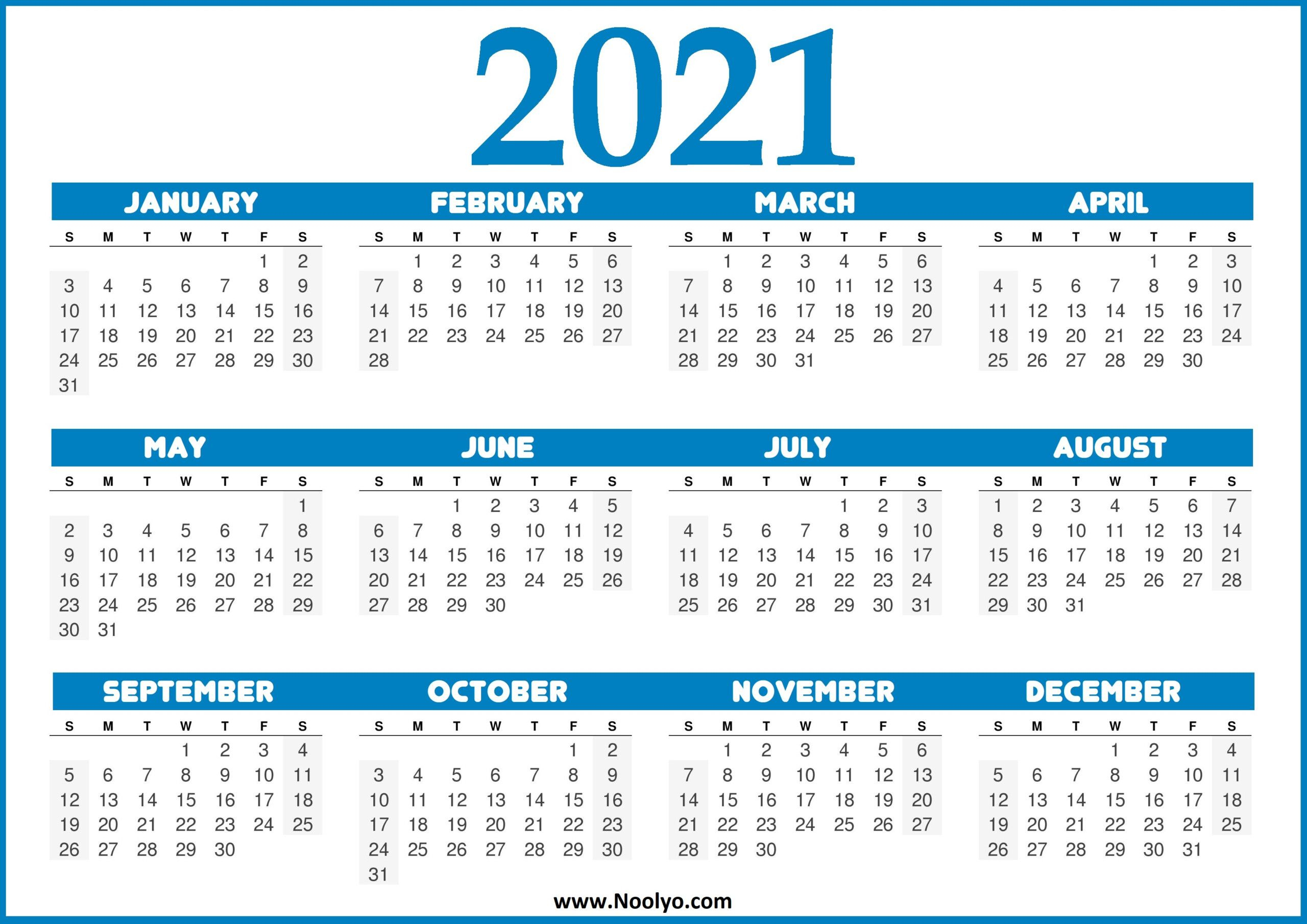 printable calendar 2021 united states | free 2021