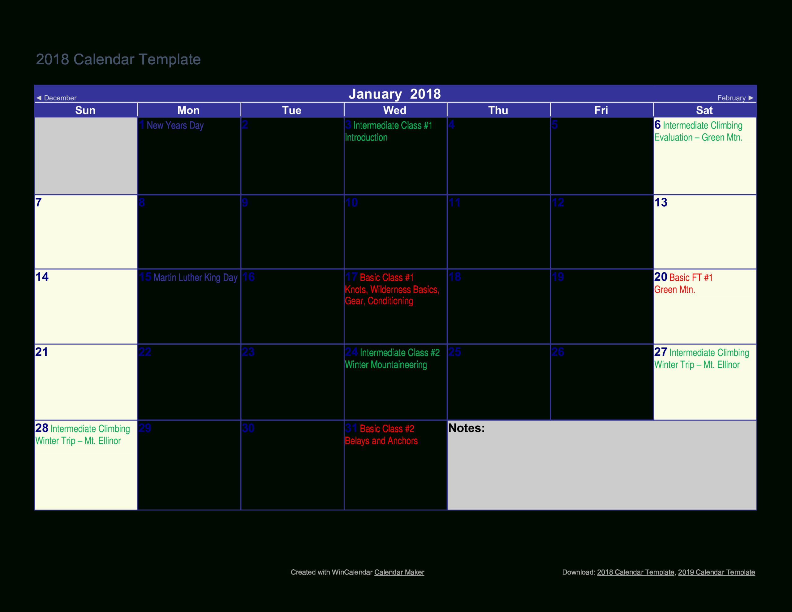 Printable Calendar Example | Templates At