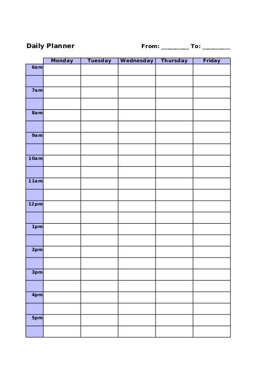 Printable Daily Planner Philnewton