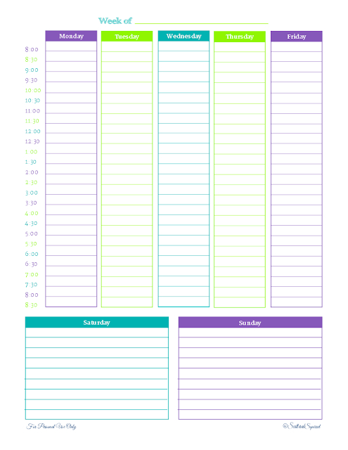 printable weekly planner scattered squirrel