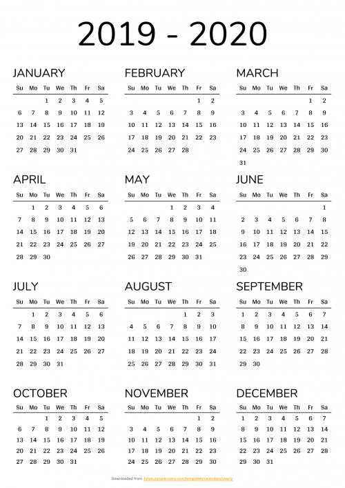 printable yearly calendar