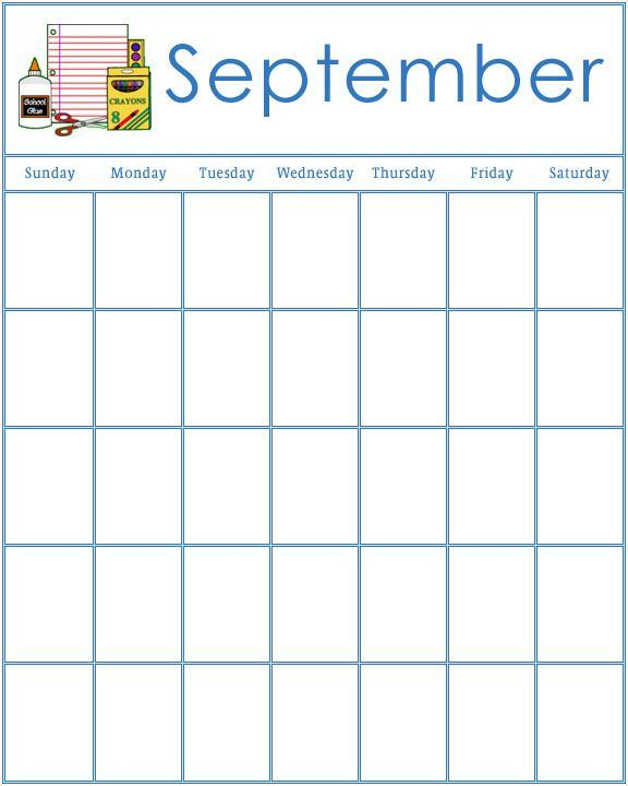Printable Blank Preschool Calendars | Preschool Calendar