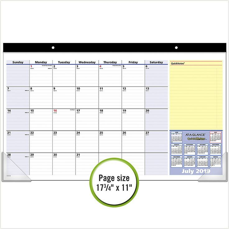 Quicknotes Compact Academic Monthly Desk Pad | Sk726 | At
