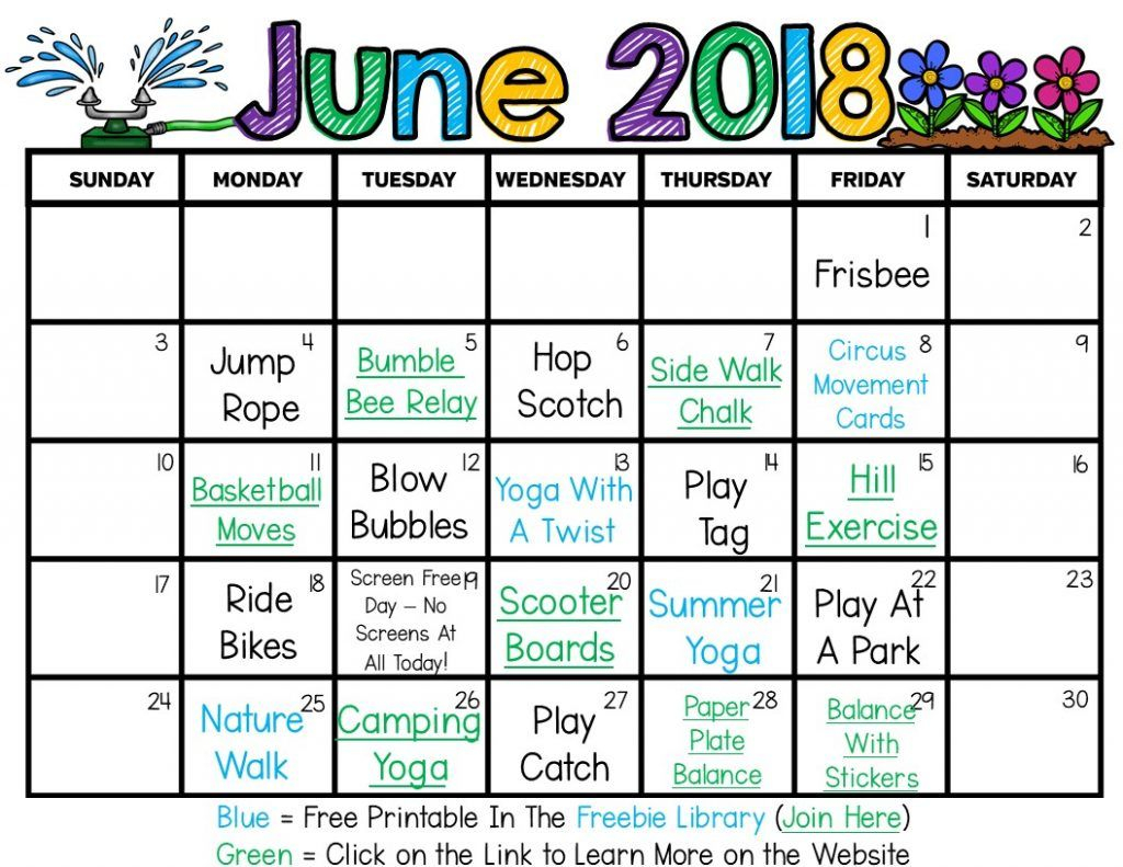 Blank Calendar For Preschool Lesson Plans - Example Calendar Printable