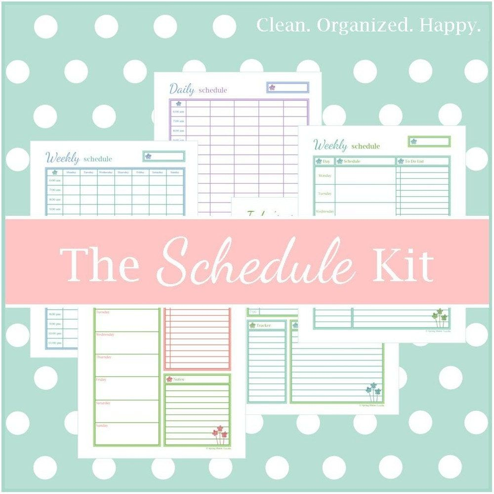 The Schedule Kit Printable Schedule Planner Pages Weekly