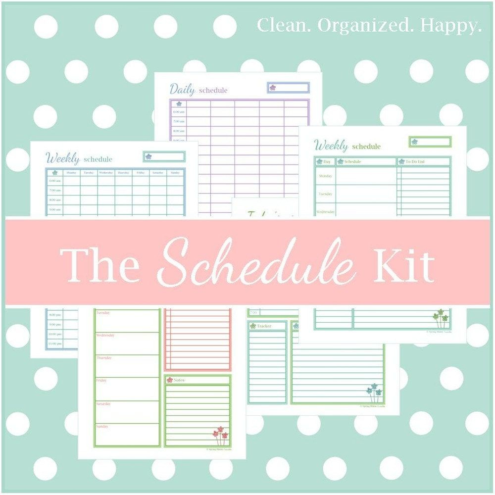 the schedule kit printable schedule planner pages weekly