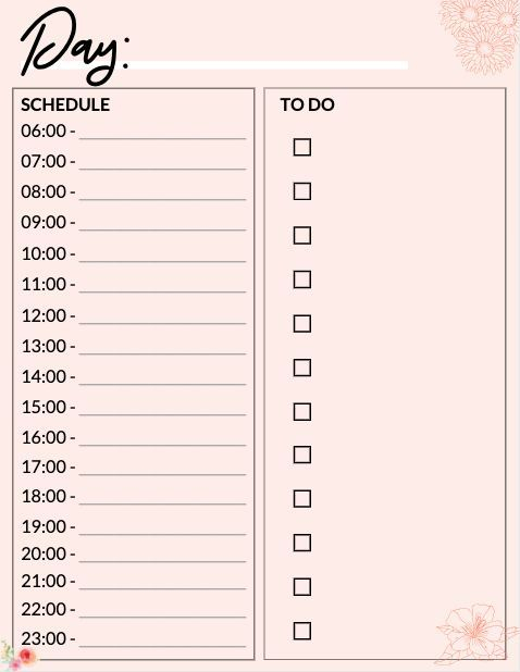 This Free Printable Daily Planner With Time Slots Will