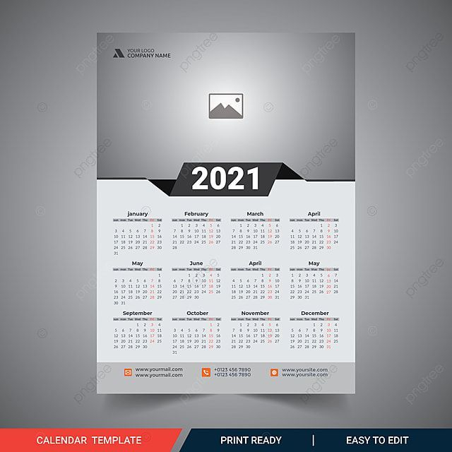 Wall Calendar Design Template 2021 Desk Calendar 2021